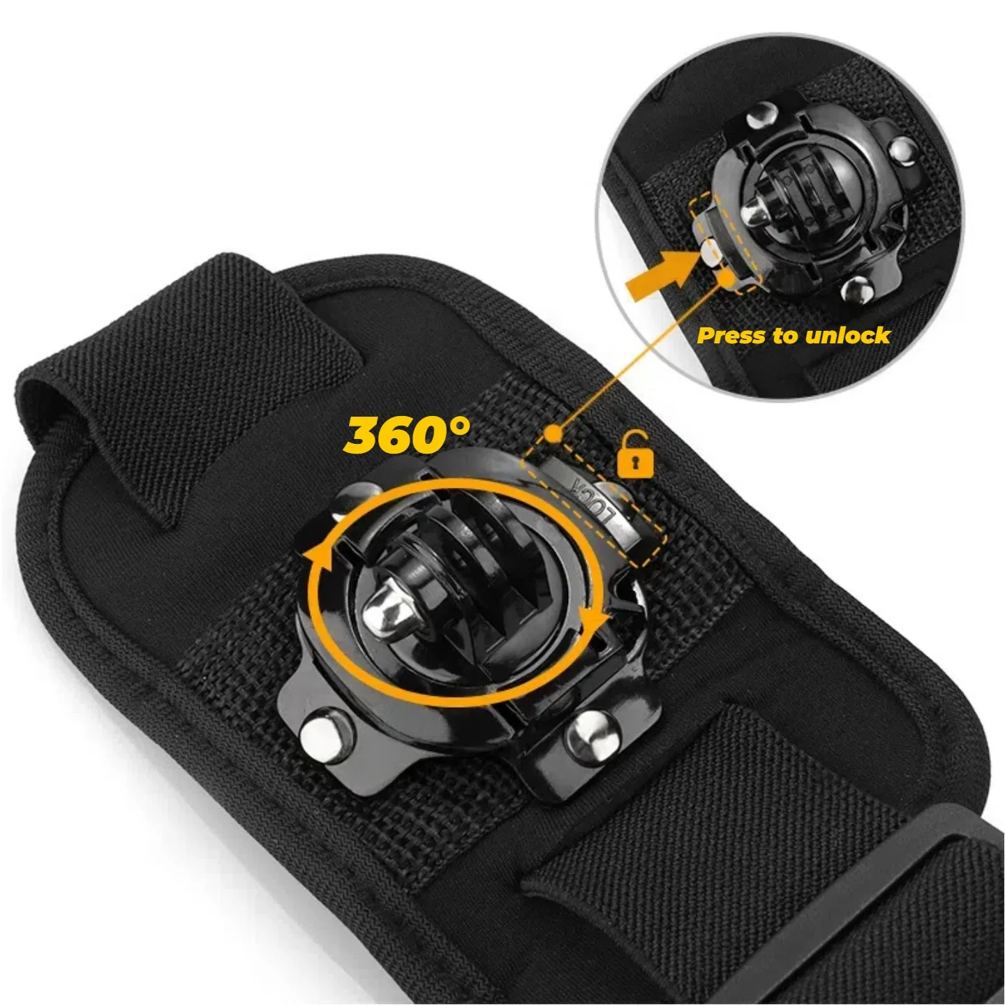 360° Shoulder Strap Mount Chest Harness Adapter For GoPro Hero 13 12 11 10 9 8 7 6 5 4 3+ 3 Black Edition Xiaomi Yi