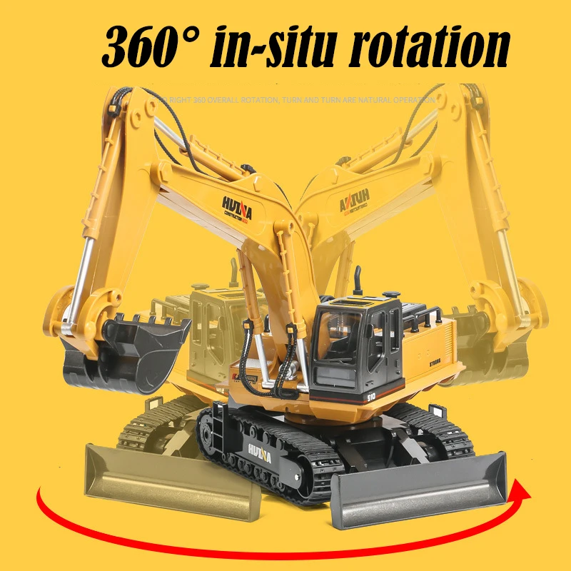 Huina 531 RC Excavator Trucks 11CH 1:16 Alloy Remote Control Engineering Digger Truck Model Electronic Heavy Machinery Toys