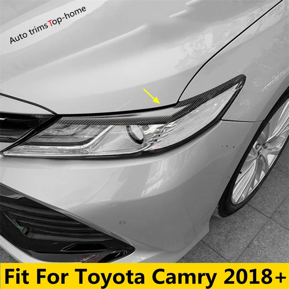 

Head Light Lamp Eyebrow Eyelid Decoration Frame Cover Trim Fit For Toyota Camry 2018 - 2022 Car Accessories