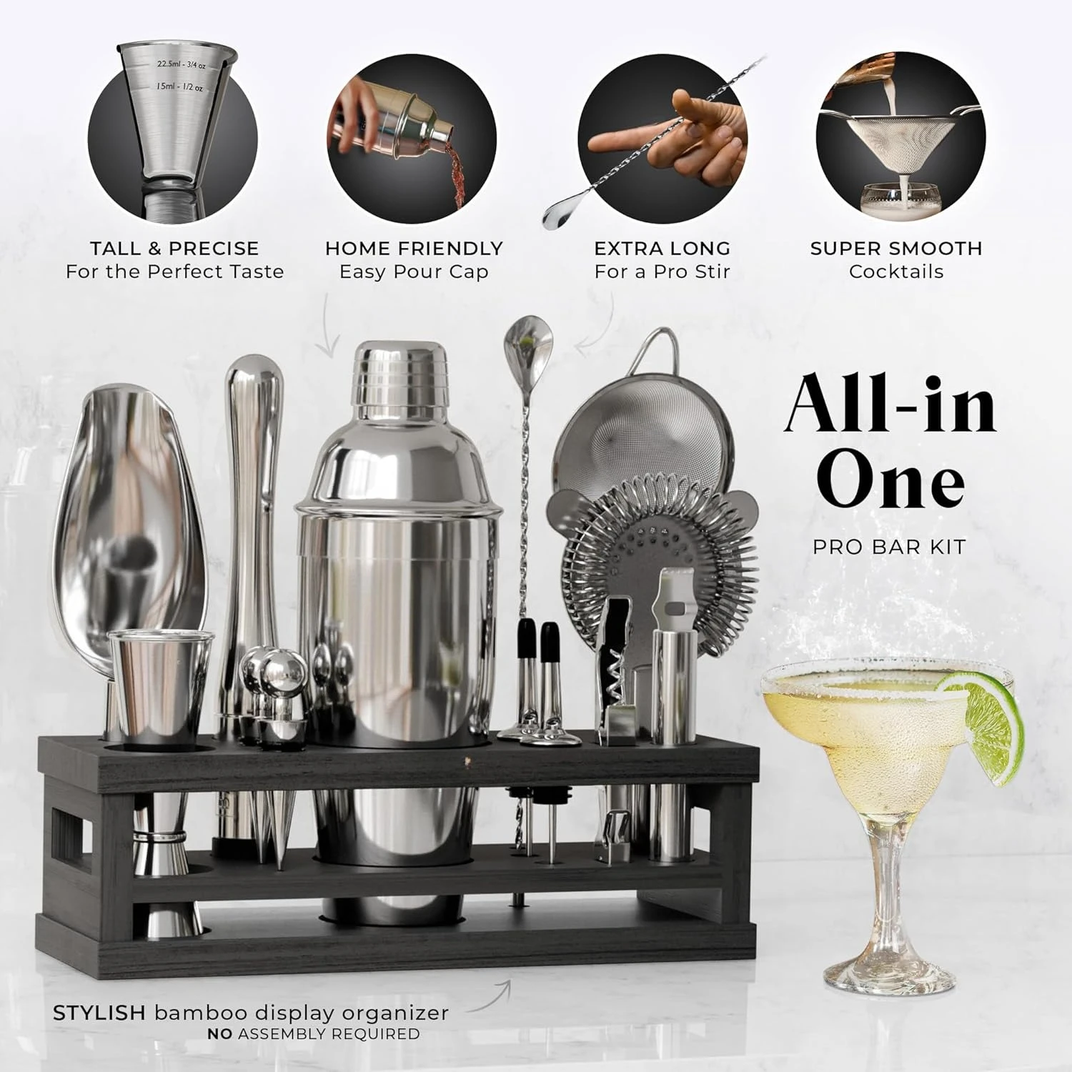 

Барменский набор Барный набор | Набор коктейльных шейкеров из 16 предметов | Инструменты для смешивания посуды Martini для домашнего бармена - Прямые продажи с фабрики