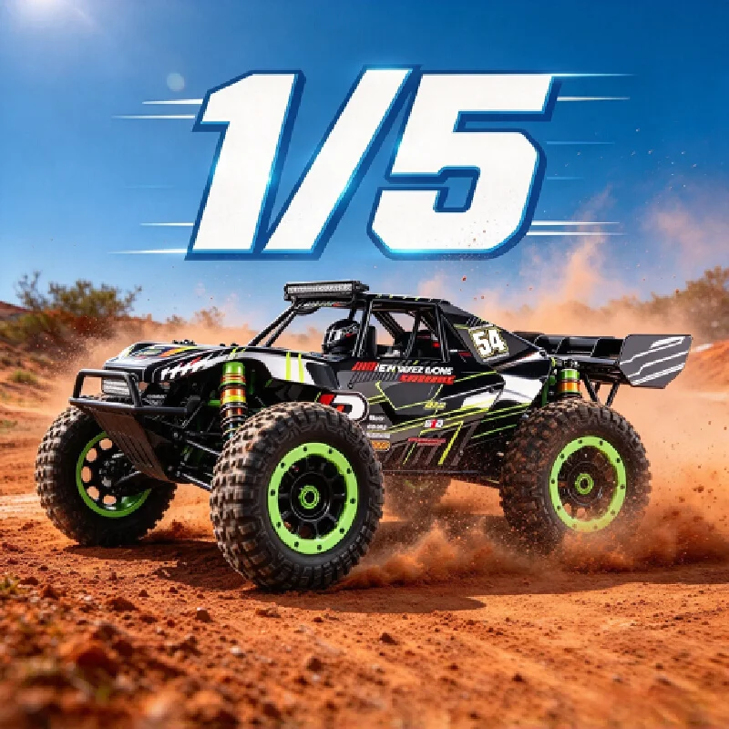 NSR 1/5 Scale Brushless Power Electric Desert Truck RC Car 4WD RTR Off-Road Simulation Remote Control Model NSR4051