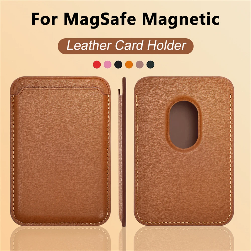 Magnetic Magsafe Leather Wallet Case For iPhone 15 14 13 12 16 Pro Max Luxury Card Holder Phone Accessories For Samsung S24 S23