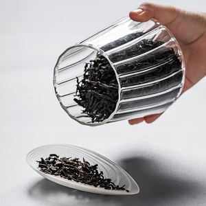 Glasfutterbehälter mit versiegeltem Deckel, Lagerglas, Getreide, Keks, Kaffee, Tee, Süßigkeiten, Aufbewahrungsflasche, Küchenlagerschale 8 Hauptverkäufe können Glas für Cookie - №6