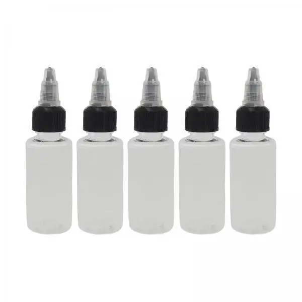 PET Paint Bottle Pointed Nozzle Travel Sample Leakproof Twist Lid for Cosmetics Arts Crafts Model Painting Storage