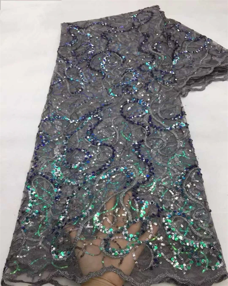 Nigerian Rope Lace Fabric 2025 High-Quality African Guipure Cord Luxury Sequins for Women's Party Dresses Sewing And Crafting