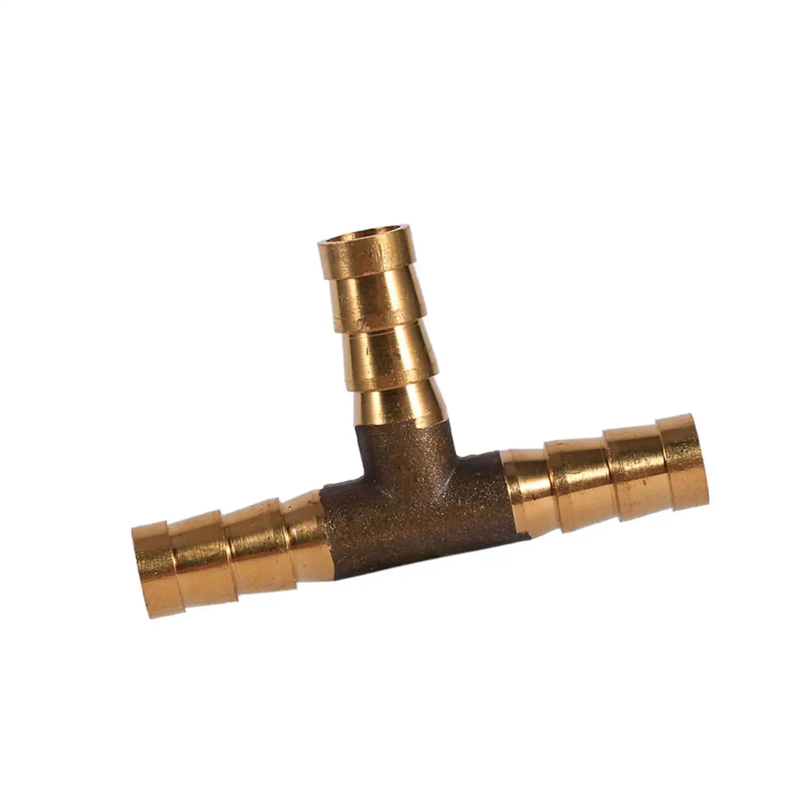 6mm 8mm 10mm 12mm Solid Brass T Piece 3 Way Fuel Hose Joiner Connector For Air Oil Gas Fuel Fuids Brass Barb Pipe Fitting