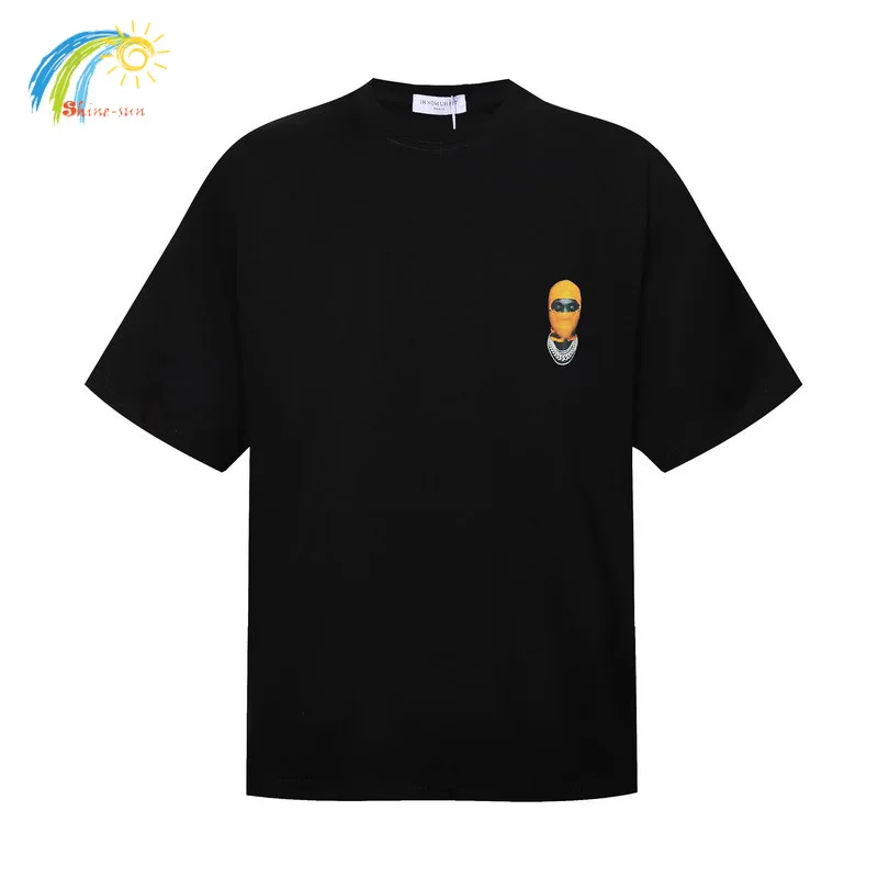 Summer New Style Small Graphics Masked Man Print T-Shirt Men Women 1:1 Tag Black White IH NOM UH NIT PARIS T Shirt Tee Top