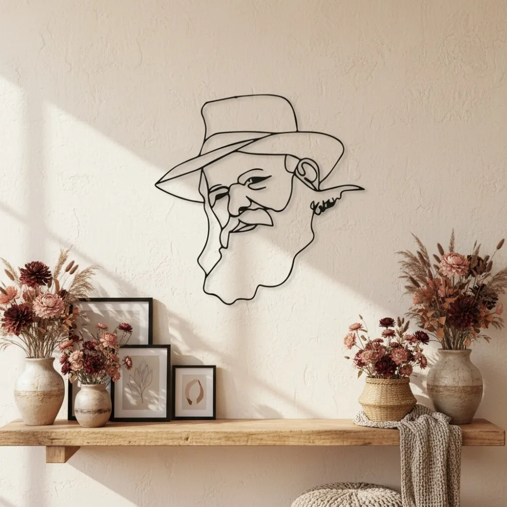 CIFBUY Iron Wall Art Metal Sculpture Rustproof Hanging Plaque For Home Office Indoor Outdoor Decor Vintage Rustic Handmade