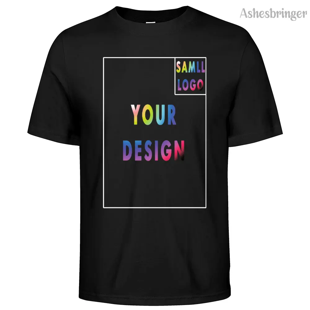 100% Cotton Custom T Shirt Make Your Design Logo Text Men Women Print Original Design Gifts Tshirt