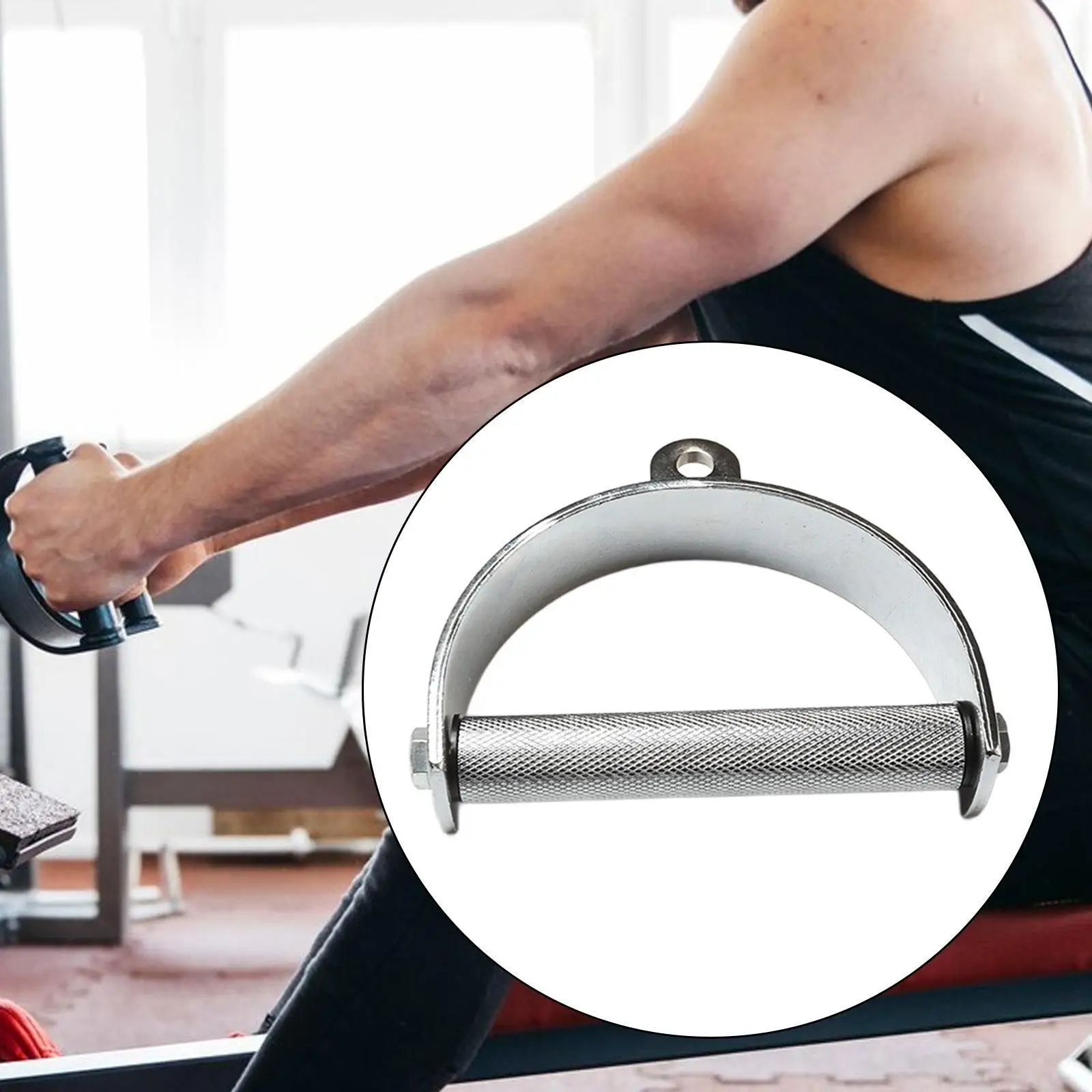 

Pull Down Cable Machine Handle Attachment Rowing Machine Handle for Home Gym