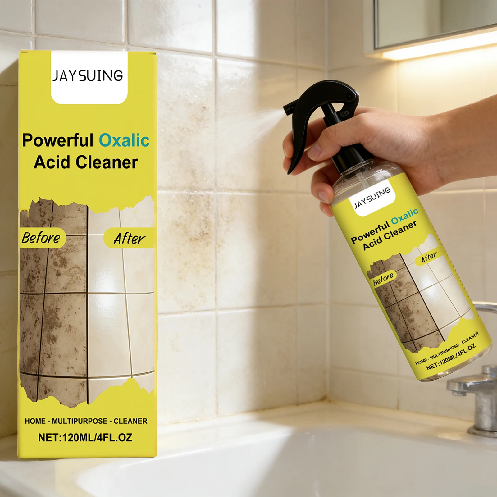 Powerful Oxalic Acid Cleaner for Rust Limescale Stubborn Stain Remove No Scrubbing Needed Home Multipurpose Eco-Friend Cleaner