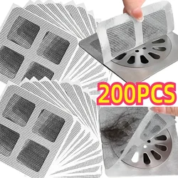 Disposable Shower Drain Hair Catcher Mesh Shower Drain Covers Floor Sink Strainer Filter Hair Stopper For Bathroom Kitchen