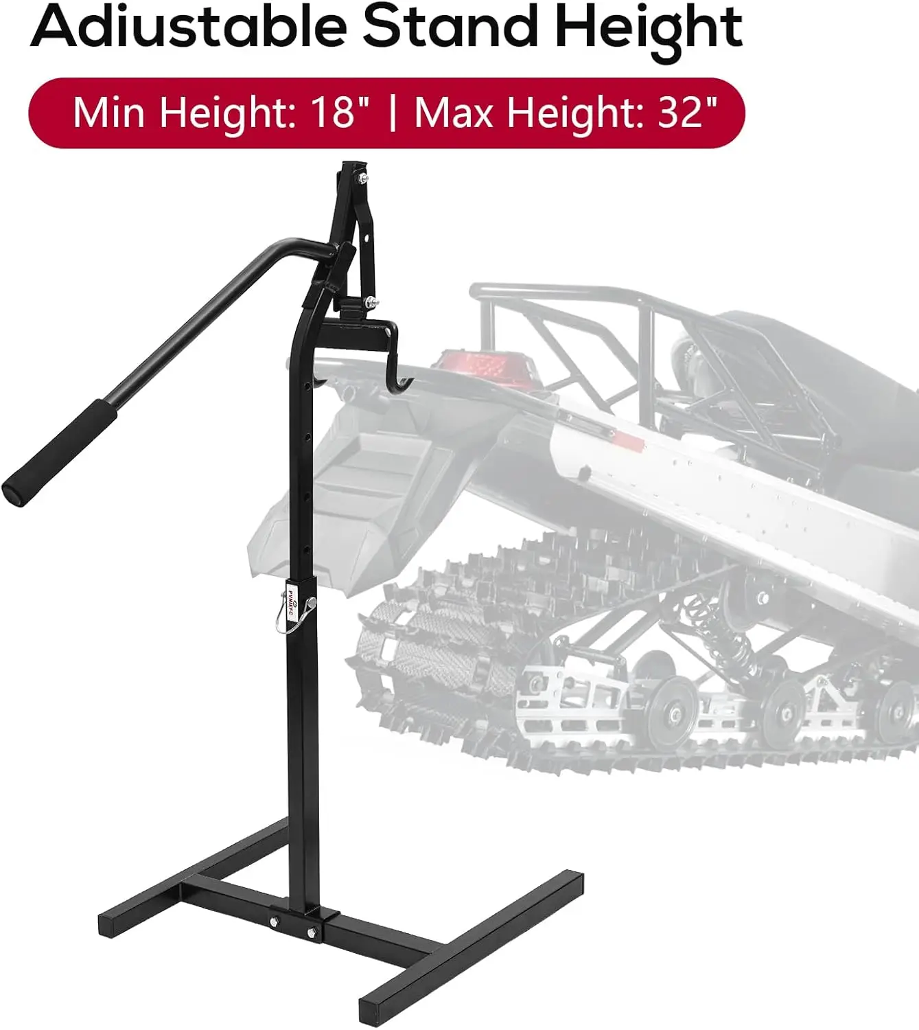 Snowmobile Lever Lift Stand with Handlebar Cup, Max 32