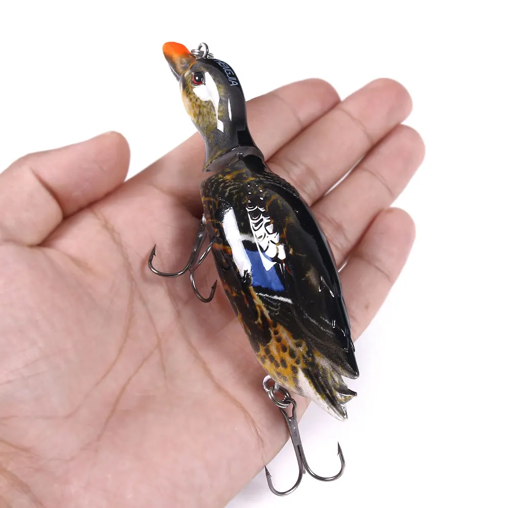 1 Stück/Gelenk-Enten-Angelköder, schwimmender Topwater-Entenköder, künstlicher Hartköder, realistischer Wobbler für Barsch und Hecht, 33g