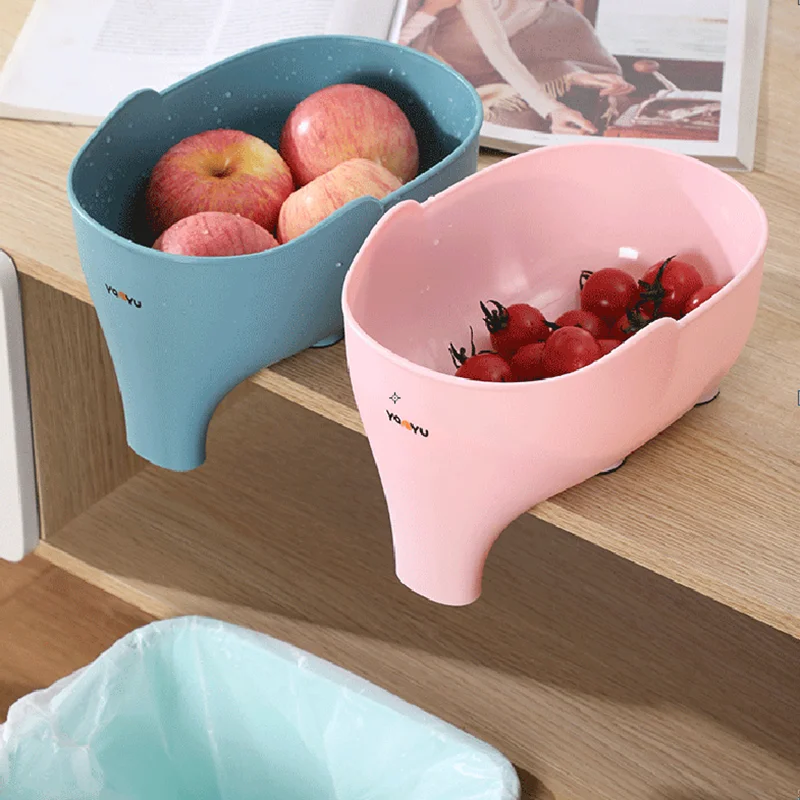 Elephant Shaped Multifunctional Kitchen Drain Basket - Durably Designed for Vegetable and Fruit Washing, Drain, and Storage