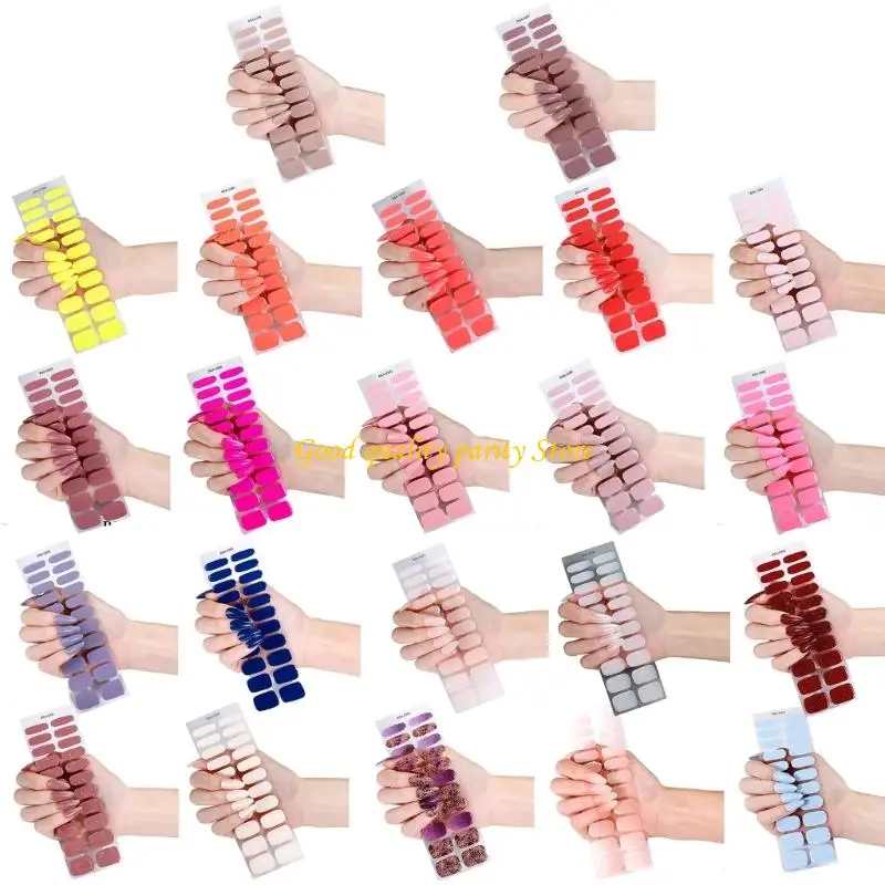 

M4YA 22 шт. гелевые наклейки для ногтей с 22 стилями гибкий набор для дизайна ногтей для вечеринок