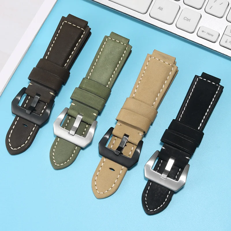 uhgbsd Replacement Watch Band For G-SHOCK GM110/GM2100/GST-B200 RetRo Matte Leather Strap StainleSS Steel