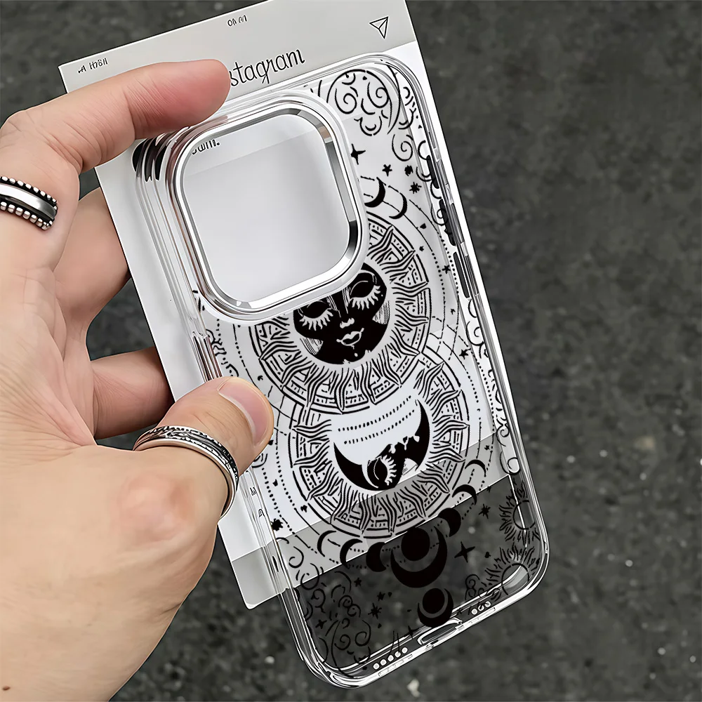 NEW Luxury Retro Moon Sun God Phone Case For Google Pixel 10 9 8 7 8A 9A XL Pro 4G 5G Transparent Soft Silicone TPU Back Cover view 6