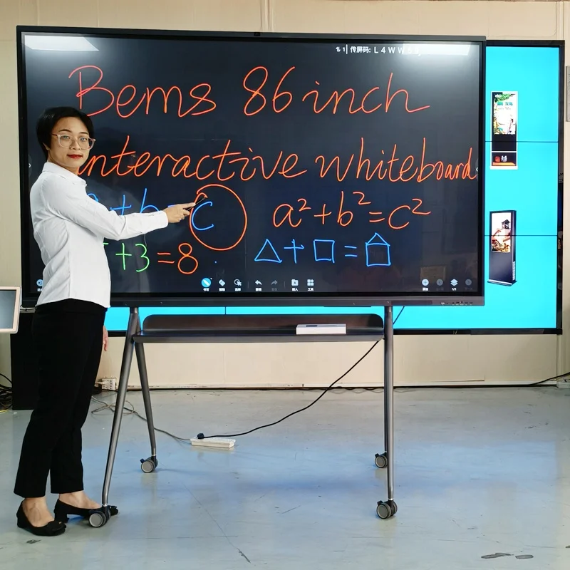 4k 65 75 85 96 100 120 Inch Touch Screen Multi-language Software Lcd Smart Tv Android Interactive Whiteboard