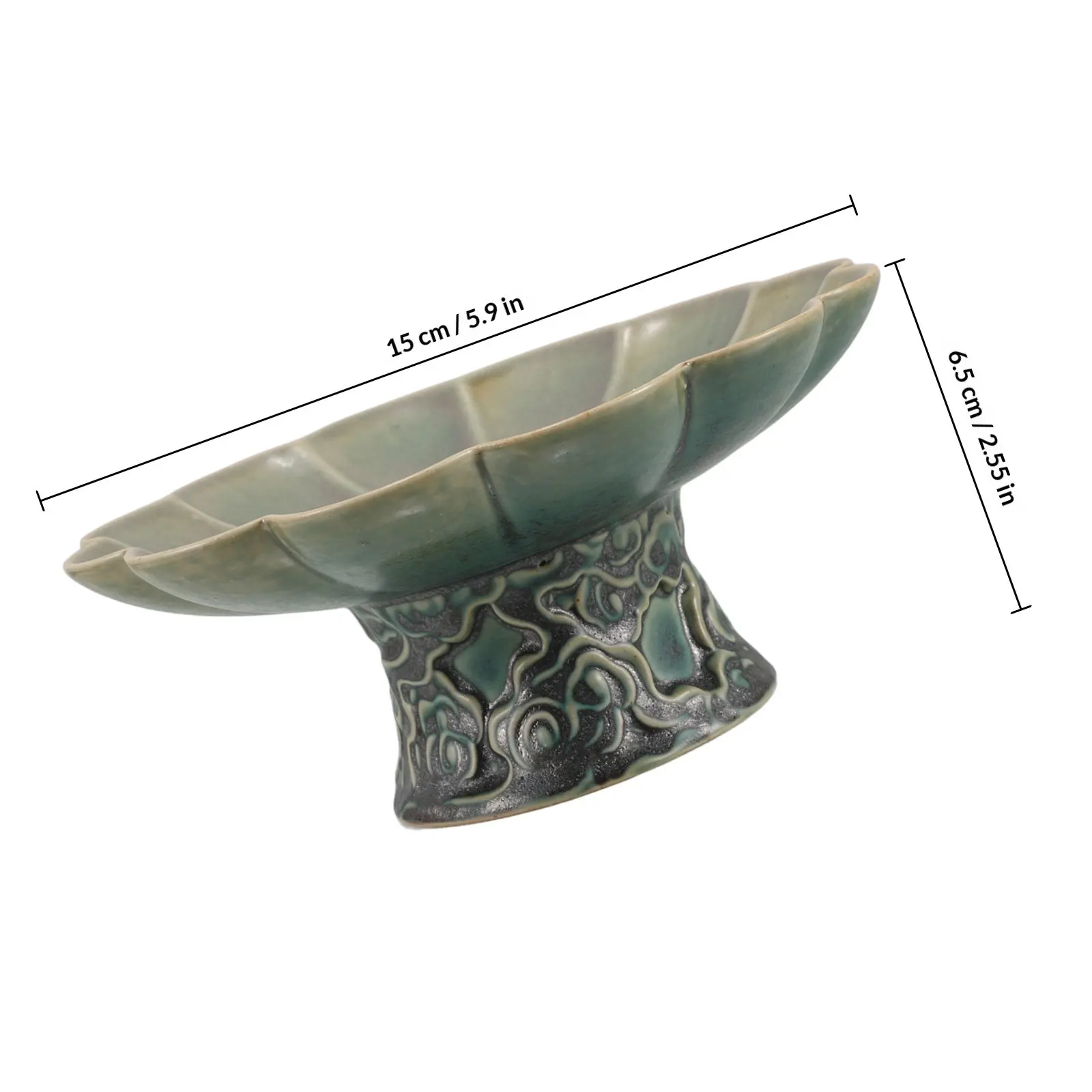 Ceramic Candy Dish Bowl for Keys Table Decor – Footed Entryway Home Decorative Pedestal Dish