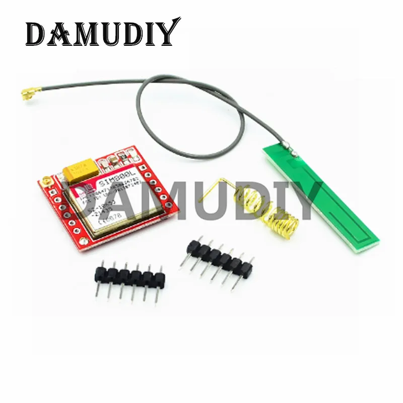 1-10 peças/mais pequeno kit de módulo gsm sim800l gprs cartão microsim placa central quad-band ttl porta serial com antena