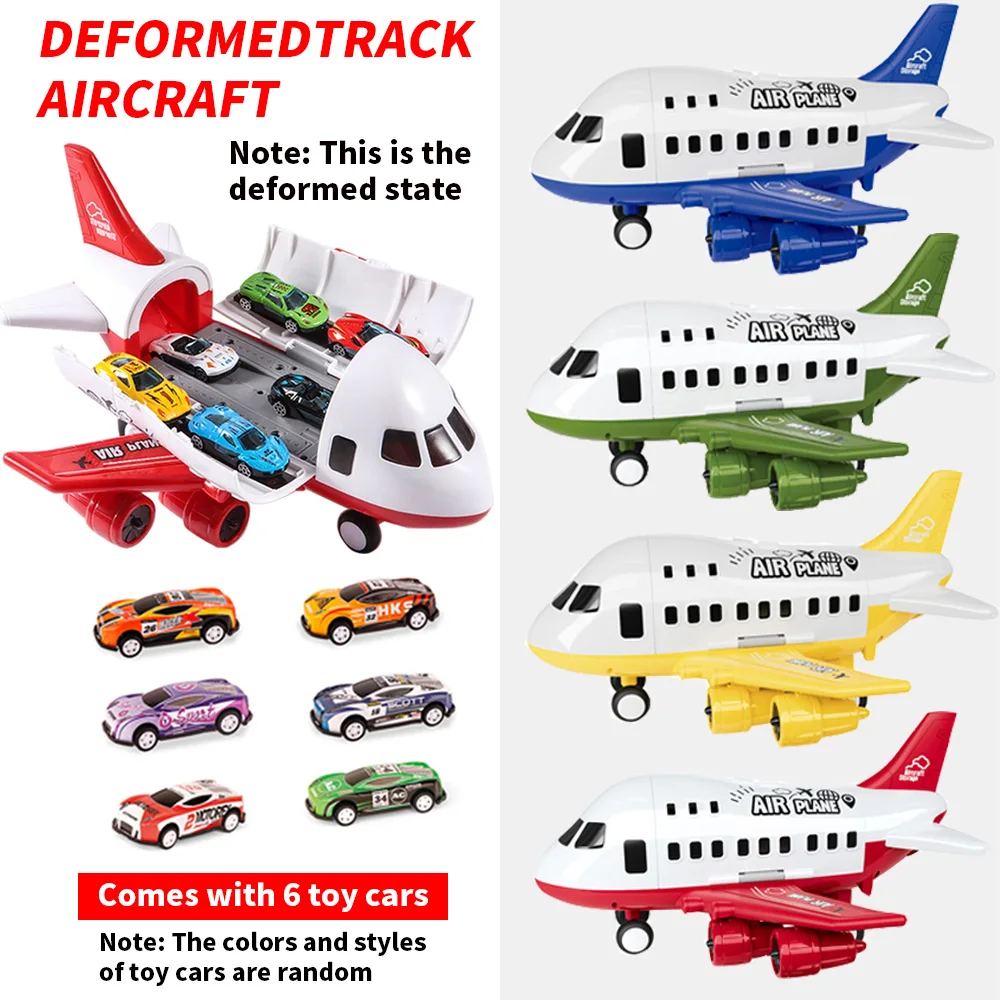 

Большой набор игрушек-самолетов-транспорт — оснащенный 6-игрушечными машинками — подходит для подарков «Снова в школу», «Рождество, Хэллоуин»