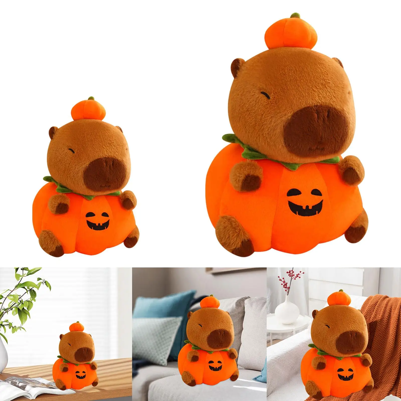 Capybara Plush Toy Realistic Home Decor Cartoon Plush Animal Plush Capybara Doll for Kids Teens Boys Girls Family Birthday Gifts