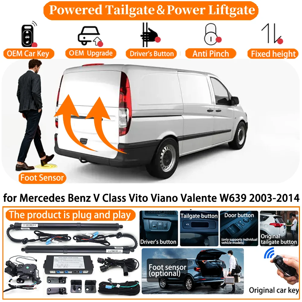 

Car Powered Tailgate for Mercedes Benz V Class Vito Viano Valente W639 2003-2014 Auto Electric Power Tailgate Tail Gate Lift kit