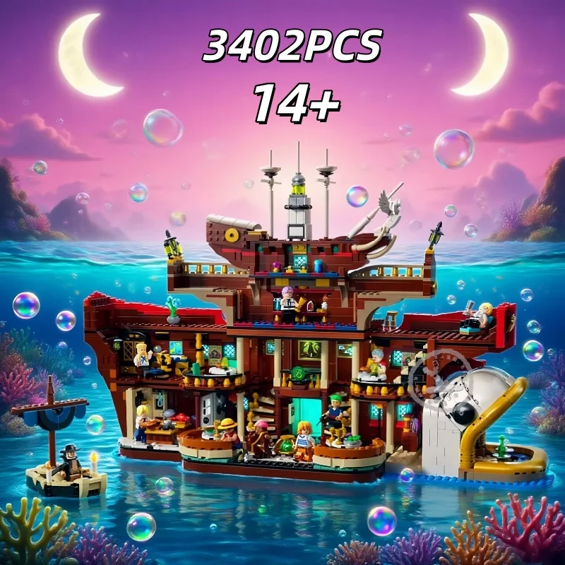 

2025Новинка, 3402 шт., плавающая модель ресторана, строительные блоки, совместимые 75640, кирпичные игрушки для рукоделия для детей, подарки на день рождения