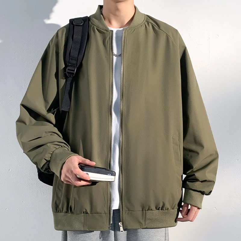 

New Men's Bomber Jacket Thin Long Sleeve Baseball Jackets Mens Windbreaker Zipper Windbreaker Jacket Male Outwear Brand Clothing