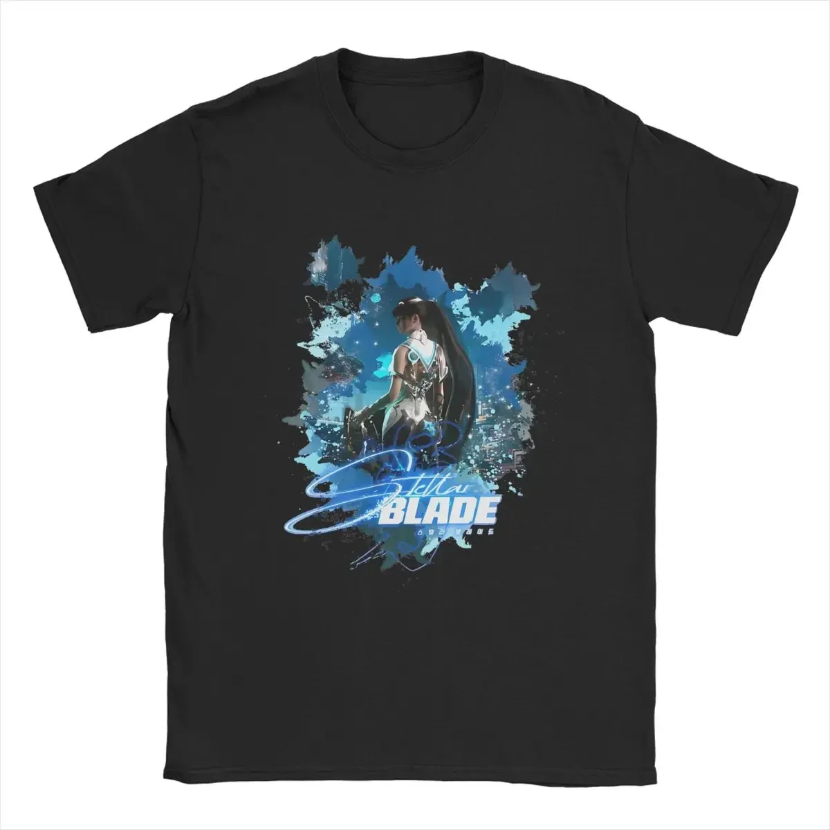 Fashion  All Seasons Men Stellar Blade Crewneck Round Neck Male printing tee Eve Game Outfit gaming 100% Cotton Tops T-shirt