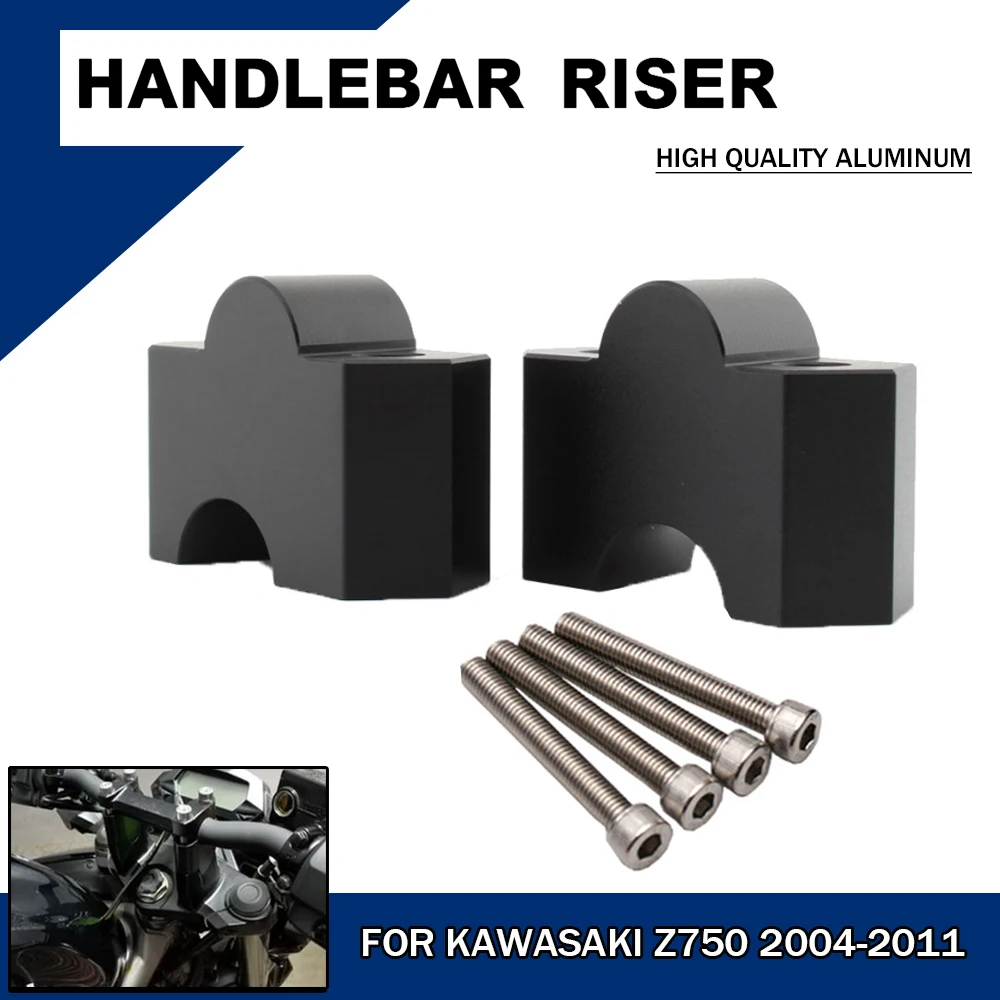 

Motorcycle CNC Handlebar Riser Clamp Handle Bar Height 30mm Riser Adapter Mount Kits For Kawasaki Z750 2004-2009 2010 2011 Z 750