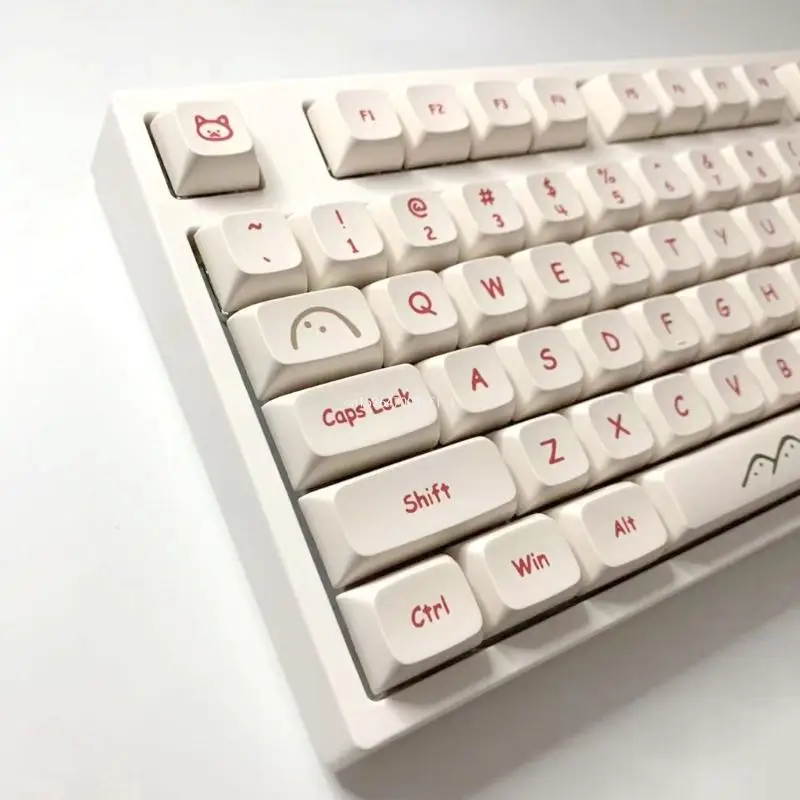 

Cartoon PBT Dye Sublimation Keycap Set XDA Keycap 129 Key Dropship