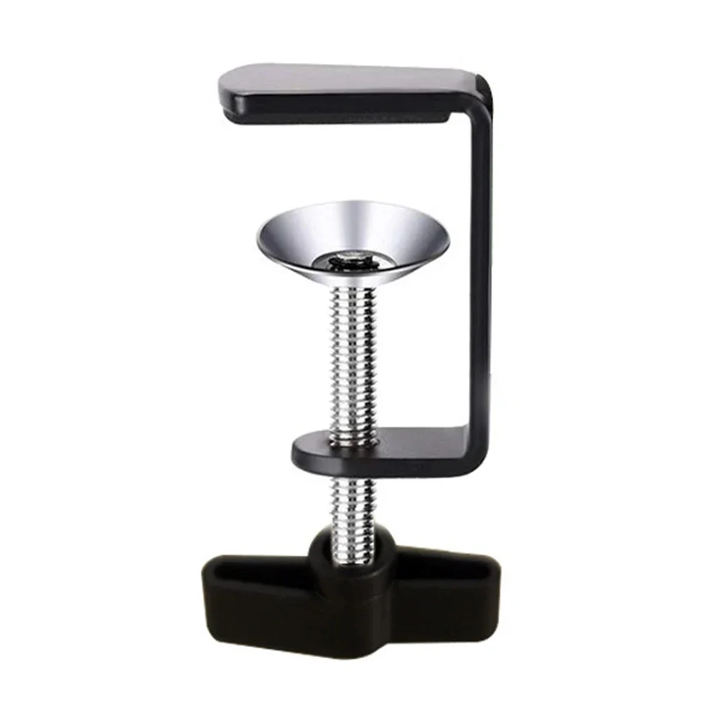 Universal- C Shape Table Mounting Clamp Metal Black,White Desktop Mic Stand Microphone Arm- Desk Mountv Desk