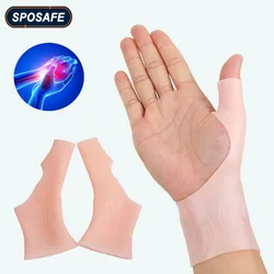 Gants de poignet en gel de silicone pour le pouce, support du canal carpien, ténosynovite, rhumatisme, arthrite, main, instituts oto, 1 paire