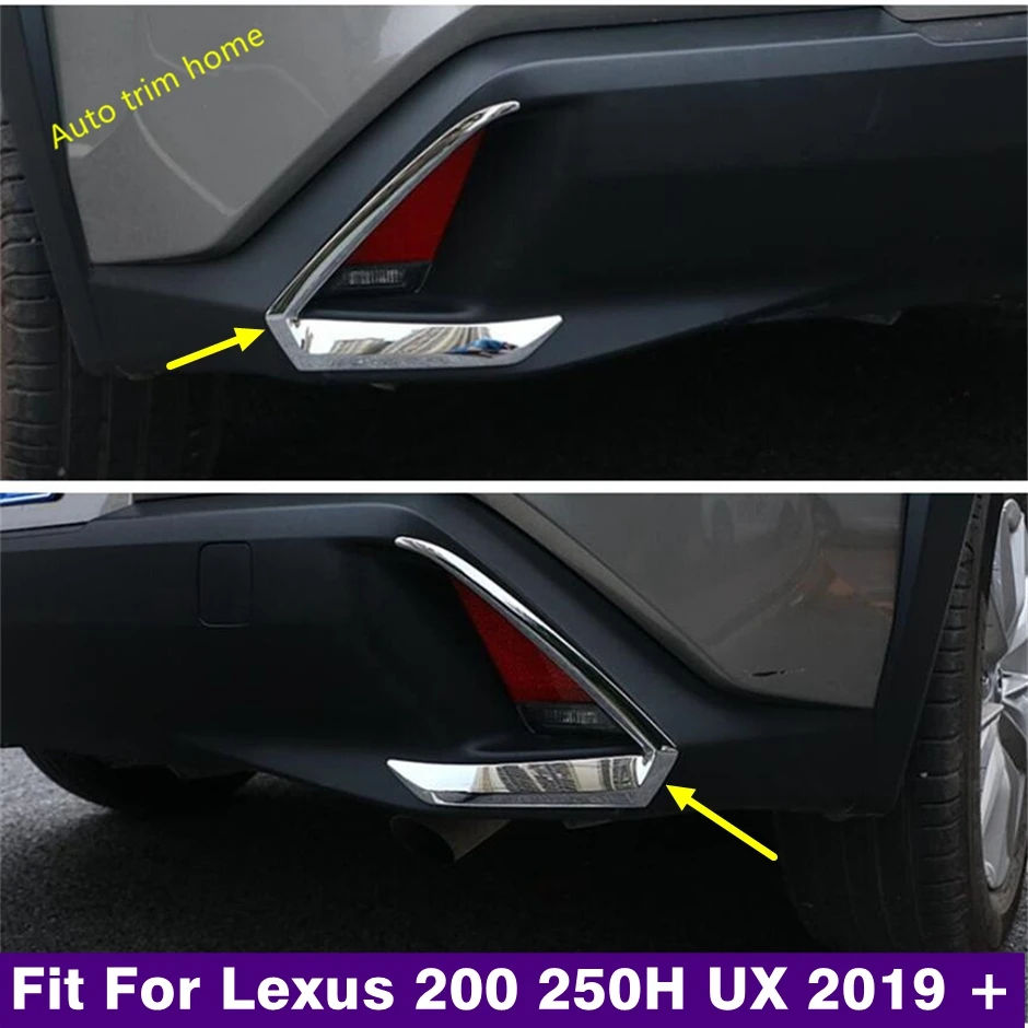 

ABS Chrome Rear Bumper Fog Light Lamp Eyelid Eyebrow Decor Strips Cover Trim For Lexus UX 200 250H 2019 - 2024 Car Accessories