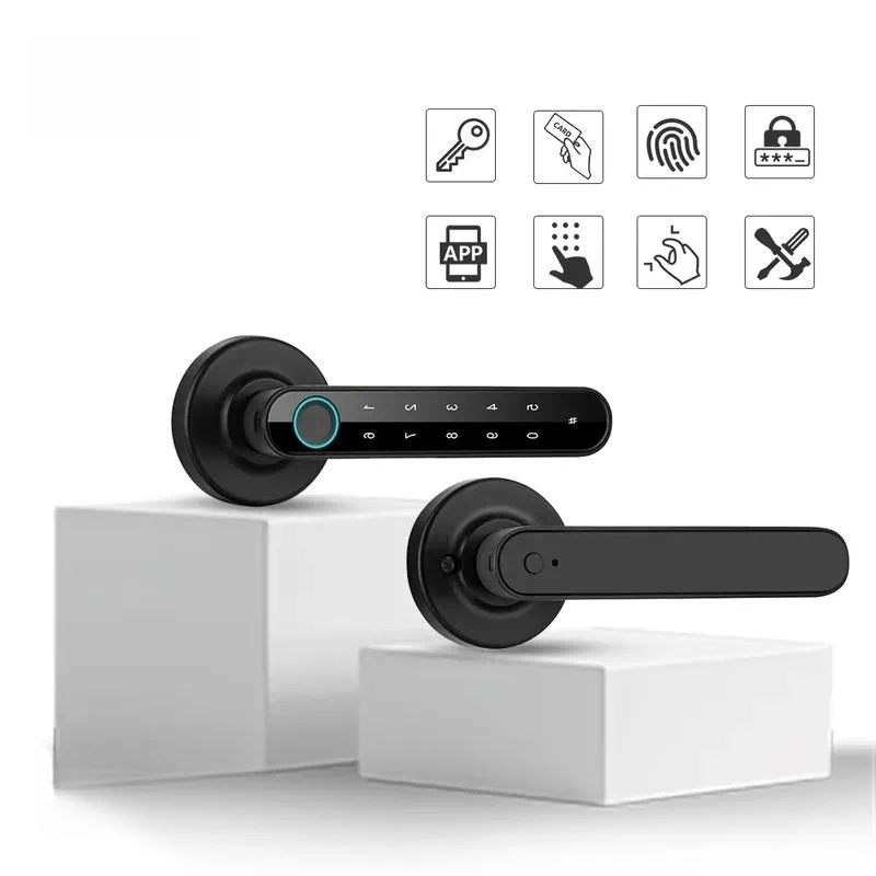 WF18 Smart Door Lock Tuya TTlock App Control Fingerprint Card Key Unlock Aluminum Alloy Home Security Class C