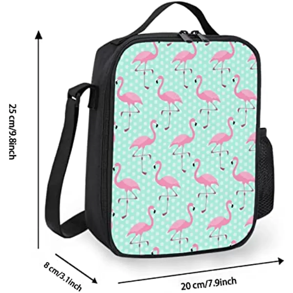 Pink Zebra Insulated Lunch Bag for Women Men Animal Wilderness Pattern Reusable Lunch Box for Office Work School Shoulder Strap