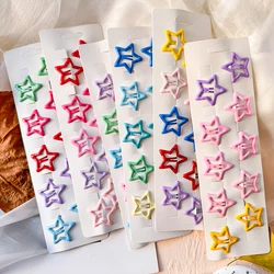 10Pcs/card Girls Cute Colorful Waterdrop Shape Hairpins Sweet Hair Clips Kids Barrettes Slid Clip Fashion Hair Accessories 2025