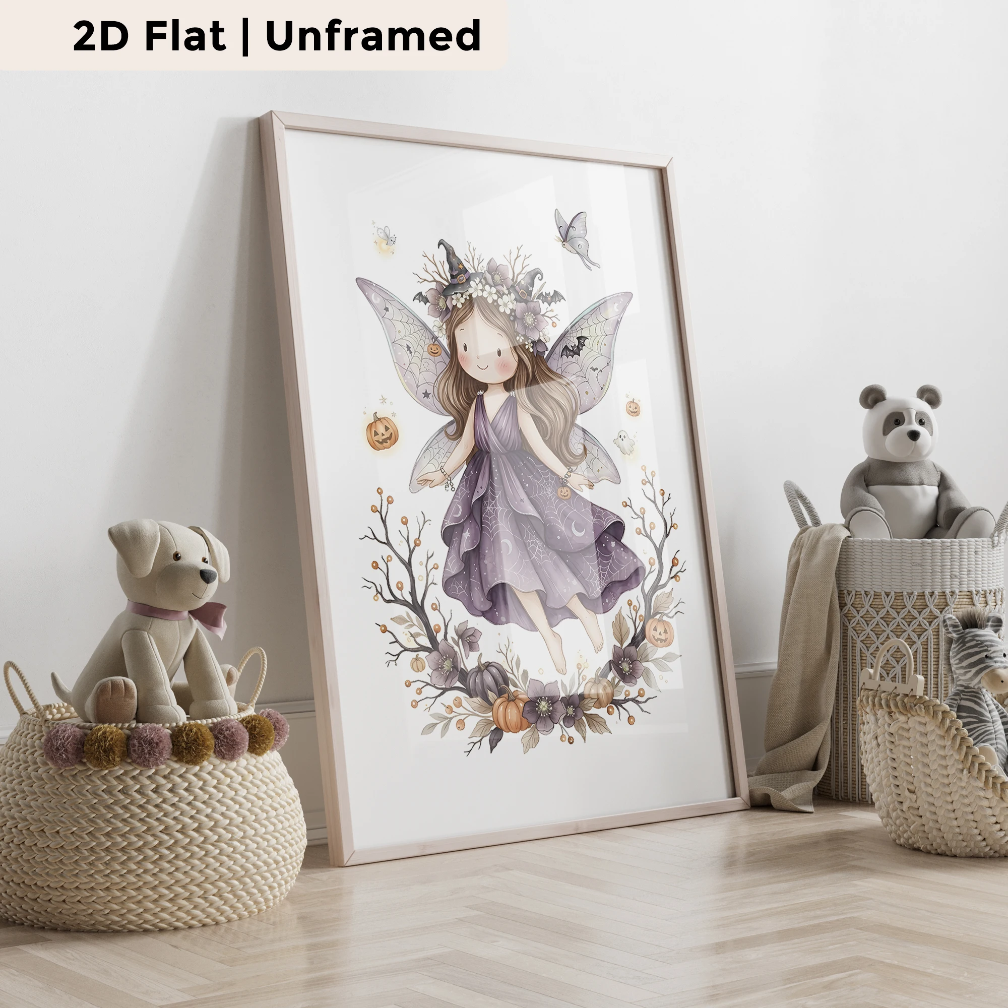 3pcs Personalized Custom Name Gothic Flower Fairy Wall Art Print Picture Canvas Poster Painting For Living Room Home Decor