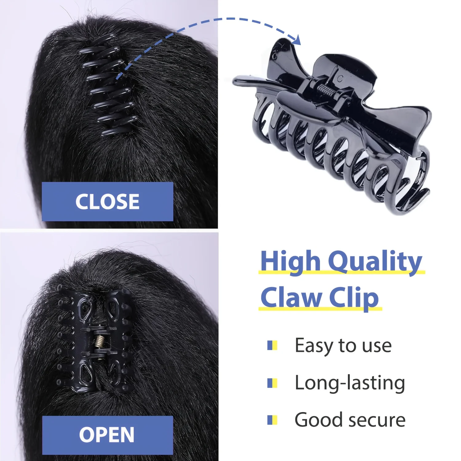 Korte klauw clip in paardenstaart haarextensies Rommelig knotje Haarstuk Natuurlijke zachte synthetische rechte paardenstaart haarstukken voor dames