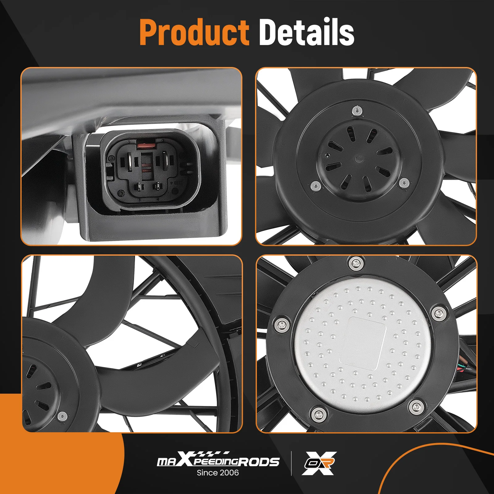 Conjunto de ventilador de refrigeración del radiador 850W para Mercedes W163 ML55 AMG 2000-2002 2003 A 1635000293   A 1635000393