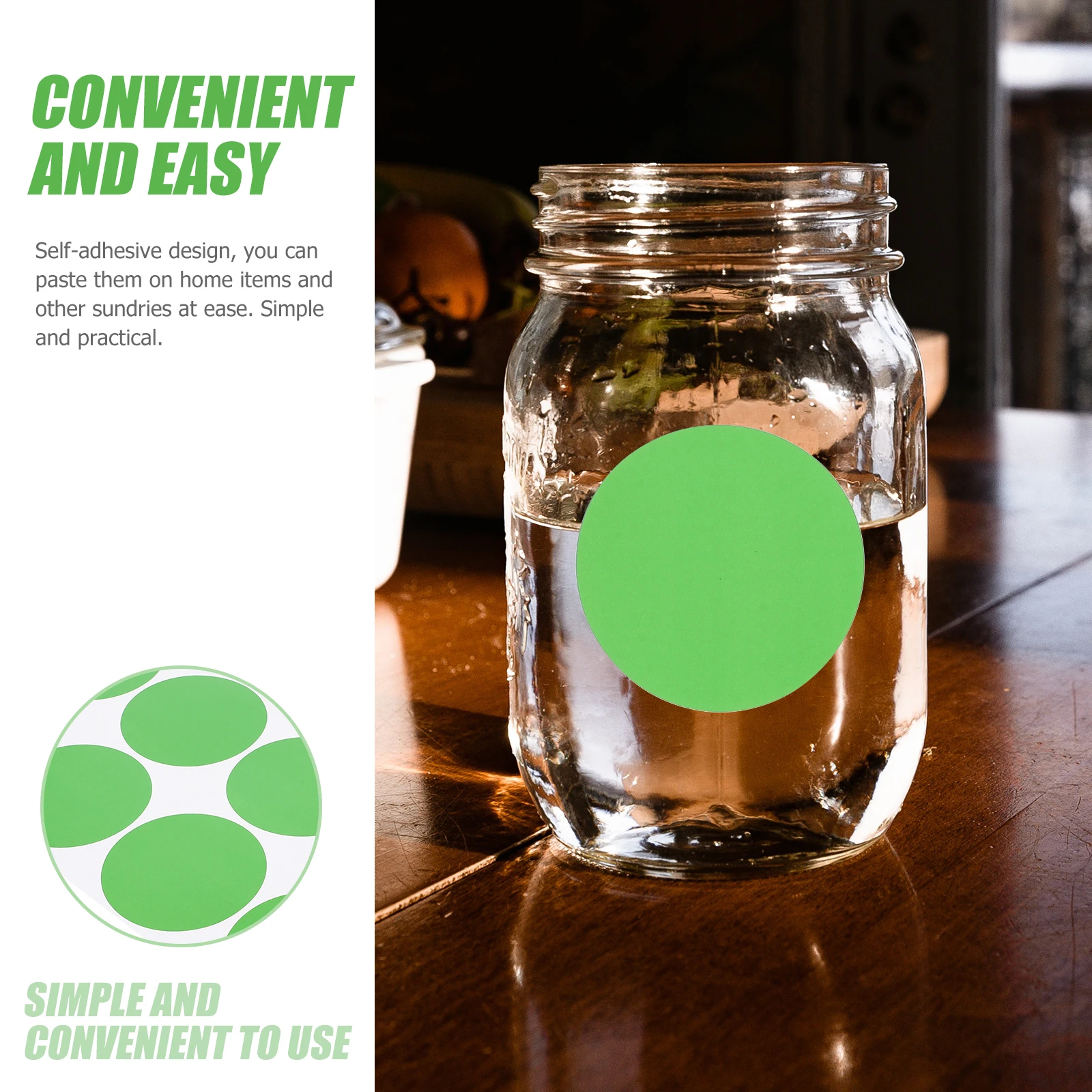 

20pcs Colorful Dot Stickers Adhesive Round Labels Assorted Color Sticker Dots For Home Office School Organization Reusable