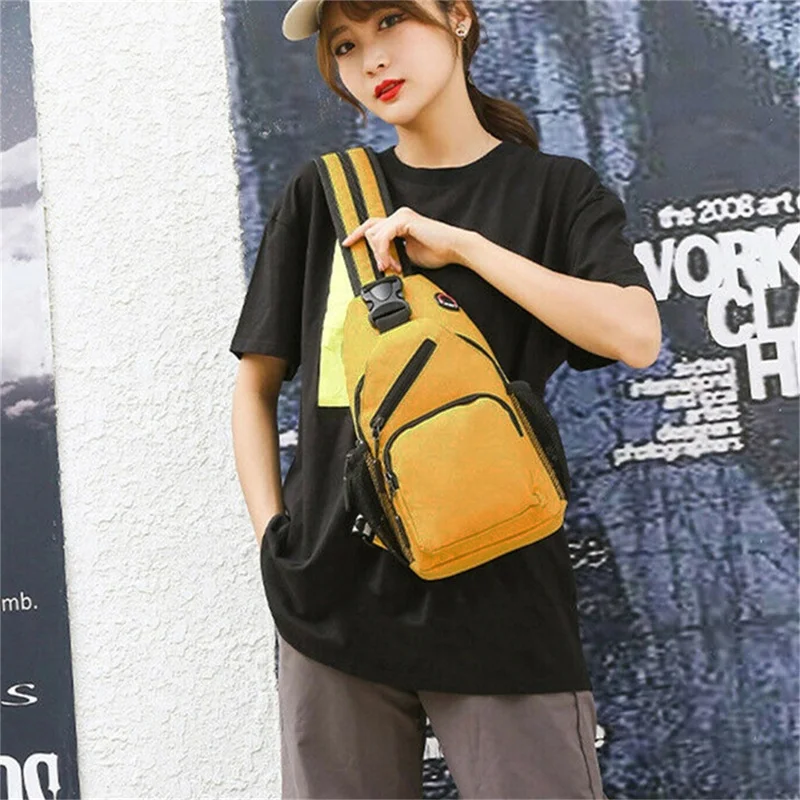 1PC Men Women Fashion Chest Bag Shoulder Bag Crossbag Oxford Cloth Multi functional Backpack