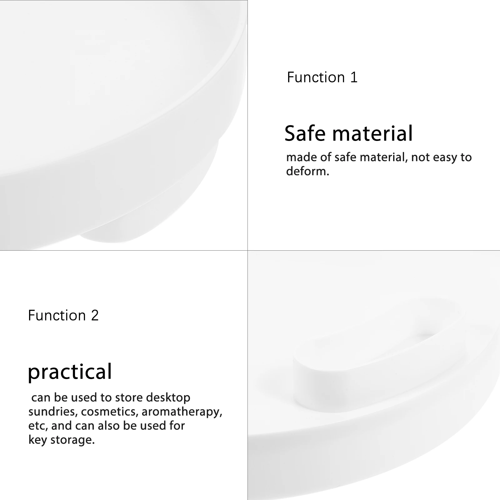 

Round Perfume Organizer Storage Vanity Jewelry Tray Dish Desktop Bathroom Bedroom Trinket Tray For Keys Candles