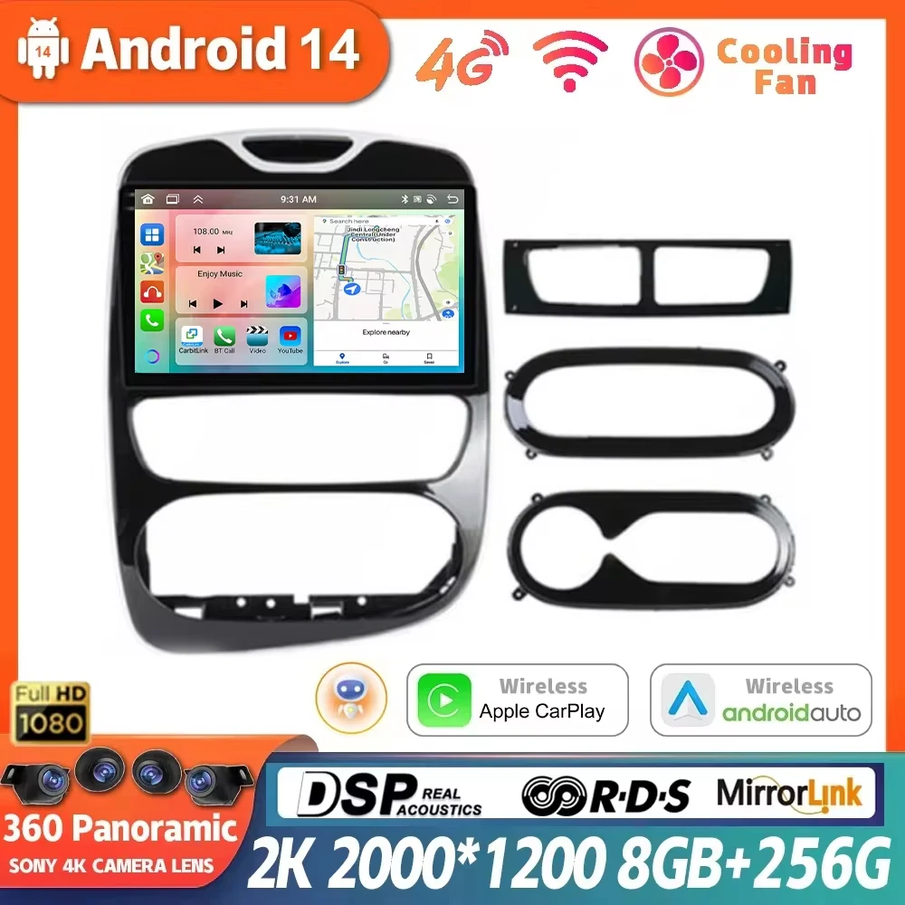 

Автомагнитола 10 дюймов, мультимедийный проигрыватель на Android 14, с GPS, Wi-Fi, для Renault Clio 3 4, 2012-2015, 2016 - 2018