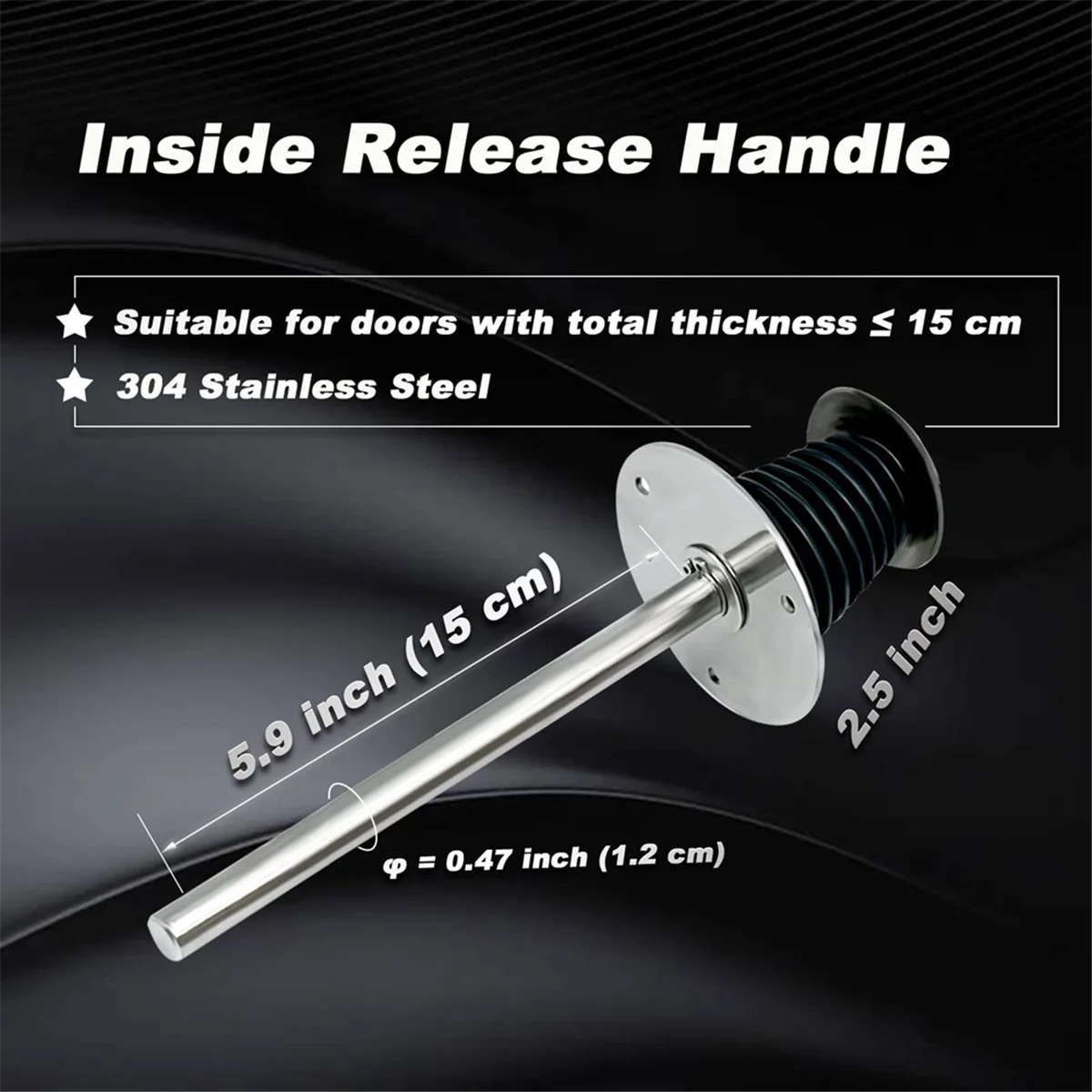 ABXHH Pestillo de liberación interior, pestillo de puerta de enfriador de sándalo, manija de liberación interior, accesorio para puerta Walkin de menos de 5,9 pulgadas de espesor