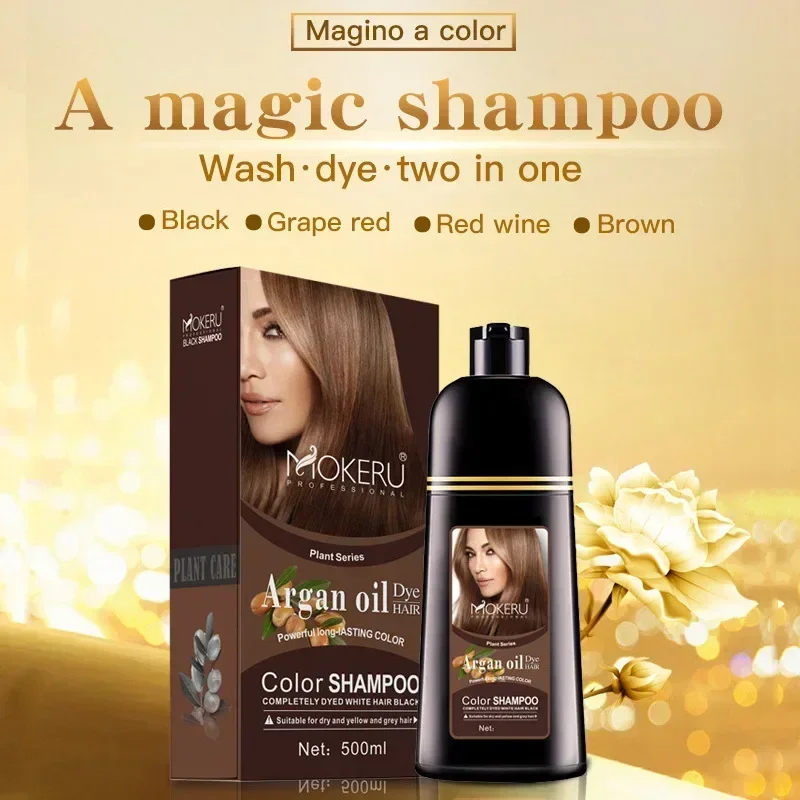 Argan Oil Essence Hair Dye Care, shampoo proteção após tingimento, cor branca, fixação nutritiva do couro cabeludo, 500ml