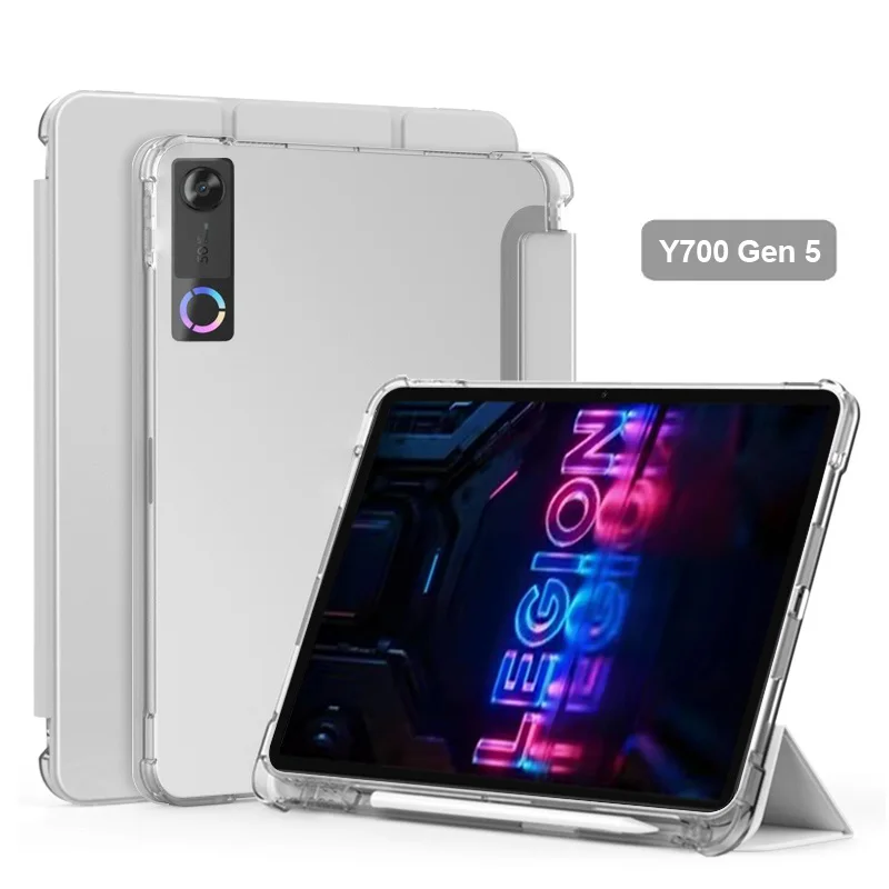 For Lenovo Legion Y700 5th Generation Case with Pen Holder PU Leaher TPU Back Stand Tablet Funda For Legion Y700 Gen 5 2026 Case