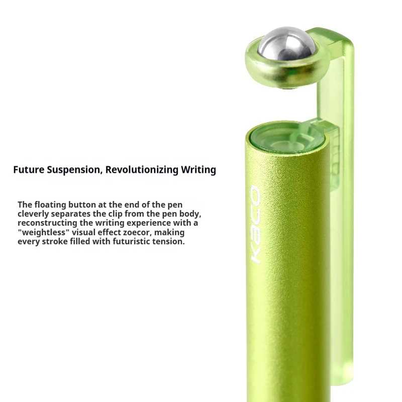 KACO Black Technology Metal Suspension Gel Pen,Floating Aluminum Kawaii 48° Dual-ball Pen Tip Sleek&Stylish Long-Lasting Ink Pen